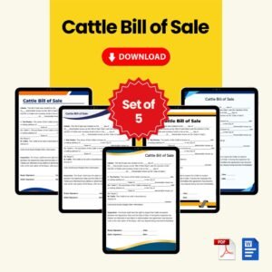 Cattle Bill of Sale