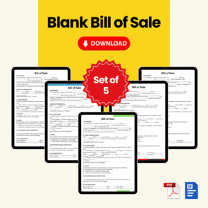 Blank Bill of Sale