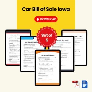 Car Bill of Sale Iowa