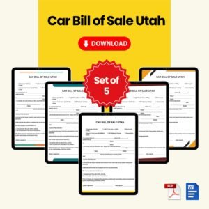 Car Bill of Sale Utah