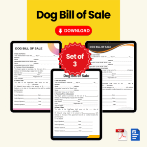 Dog Bill of Sale