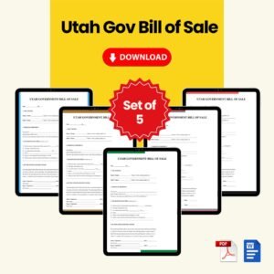 Utah Gov Bill of Sale