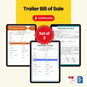 Trailer Bill of Sale