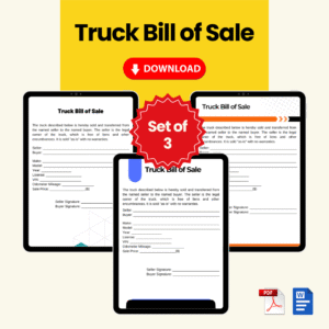 Truck Bill of Sale