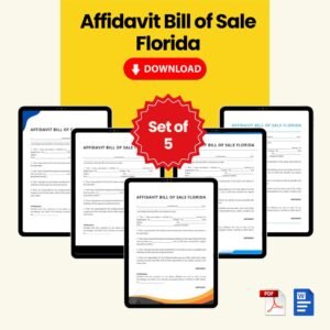 Affidavit Bill of Sale Florida