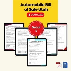 Automobile Bill of Sale Utah