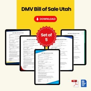DMV Bill of Sale Utah