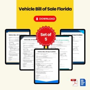 Vehicle Bill of Sale Florida