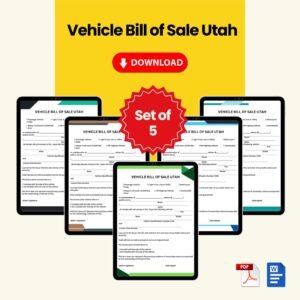Vehicle Bill of Sale Utah